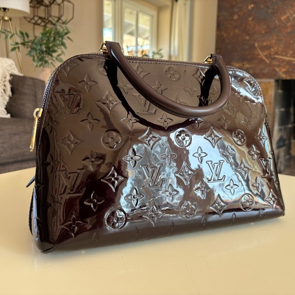 SOLD DO NOT BUY Louis Vuitton Amarante Monogram Vernis Melrose Bag Burgundy - Picture 11 of 16
